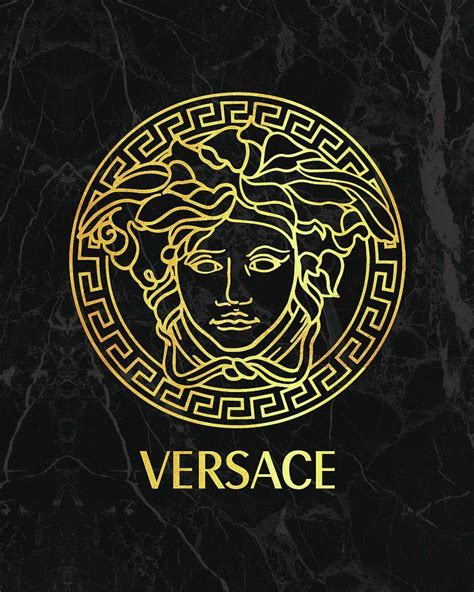 versus versace logos|black and gold versace logo.